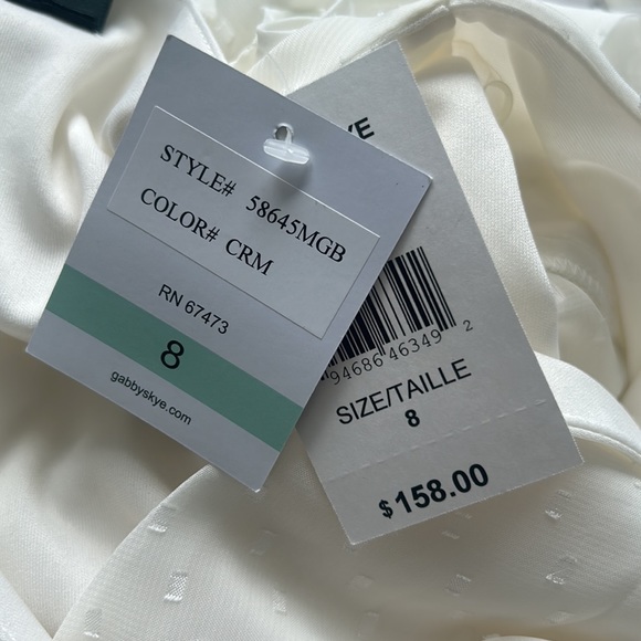 Gabby Skye Size 8 Cream Dress - Picture 5 of 5